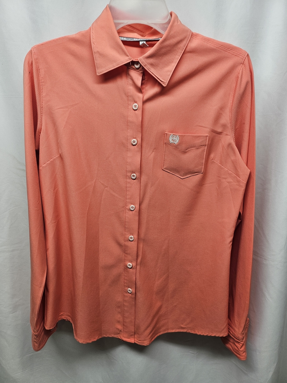Women's Cinch Coral-Orange Button Front Shirt
